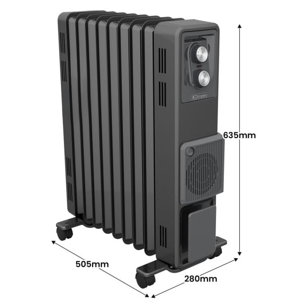 Dimplex Oil Free 2.4kW Column Heater w/ Thermostat and Turbo Fan in Black Image 4