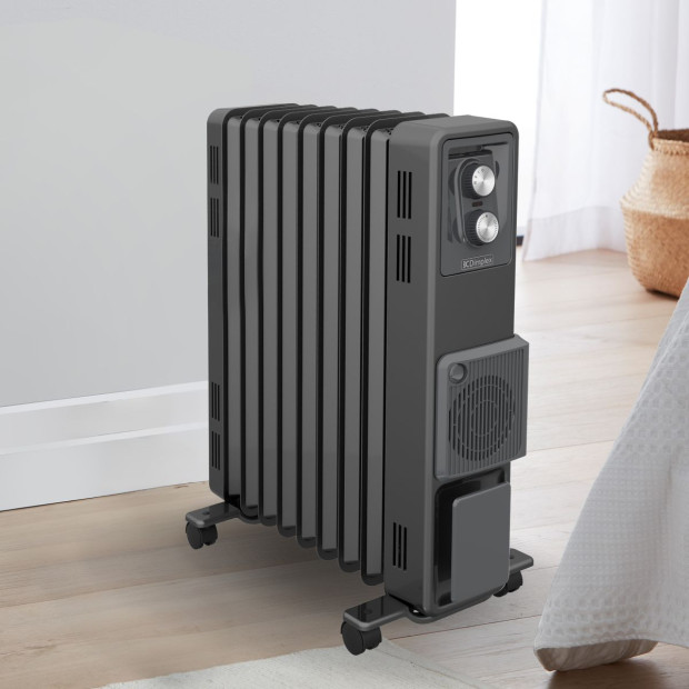 Dimplex Oil Free 2.4kW Column Heater w/ Thermostat and Turbo Fan in Black Image 8