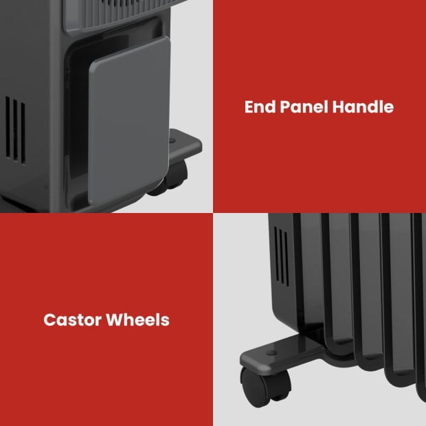 Dimplex Oil Free 2.4kW Column Heater w/ Turbo Fan and Timer in Black Image 7