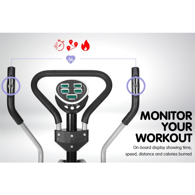 5-in-1 Powertrain Elliptical Cross Trainer & Spin Bike with Dumbbell Set Image 12