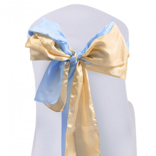 50 Pcs Wedding Party Event Home Decoration Satin Chair Sashes Coral Image 2