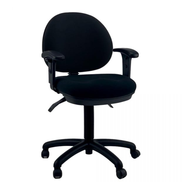 DEWEY Medium Back Adjustable Arms Handwheel School Office Chair