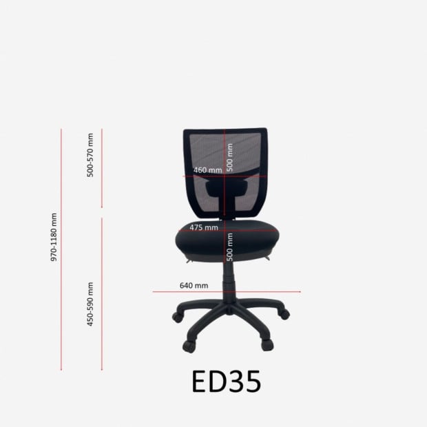 EISTEIN Medium Back Ratchet Adjustable School Office Chair Image 5