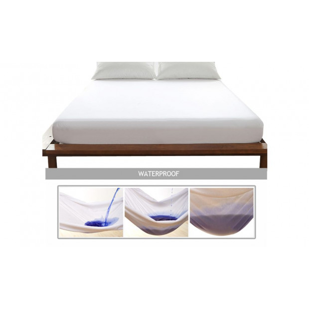 DreamZ Waterproof Mattress Protector with Bamboo Fibre Cover Queen Image 2