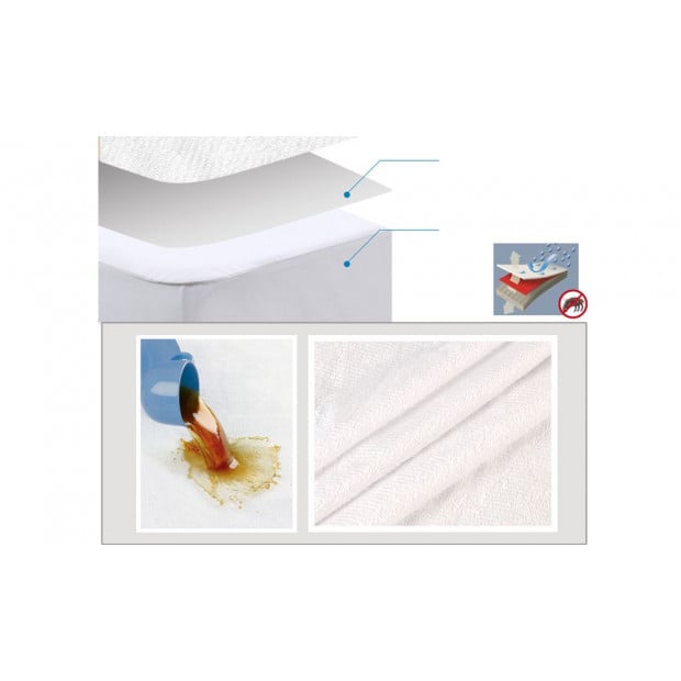 DreamZ Waterproof Mattress Protector with Bamboo Fibre Cover Queen Image 5