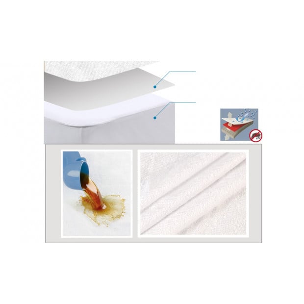 Mattress Protector Waterproof Fully Fitted Bamboo Fibre Cover Double Image 5
