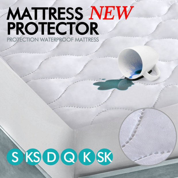 Waterproof Fitted Mattress Protector Topper Super King