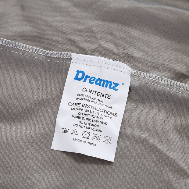 DreamZ Single 91x188x35cm 100% Cotton Waterproof Mattress Protector Image 3