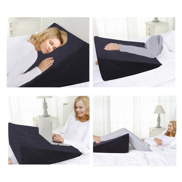 Cool Gel Memory Foam Bed Wedge Pillow Cushion L-size Image 3