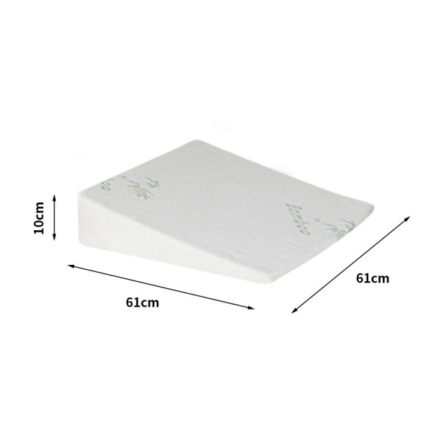 Bedding Wedge Pillow Memory Foam Cushion Back Neck Support Cover 10cm Image 3
