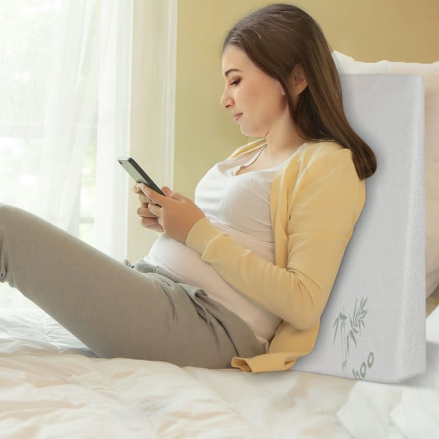 Bedding Wedge Pillow Memory Foam Cushion Back Neck Support Cover 10cm Image 7