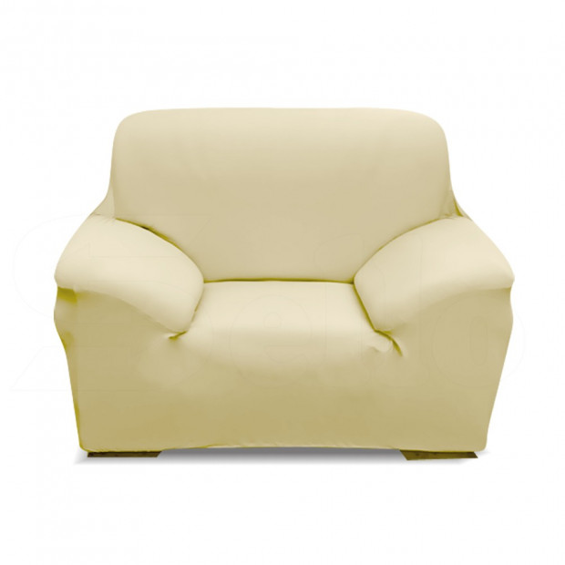 Easy Fit Stretch 1-seater Couch Sofa Slipcover Cream