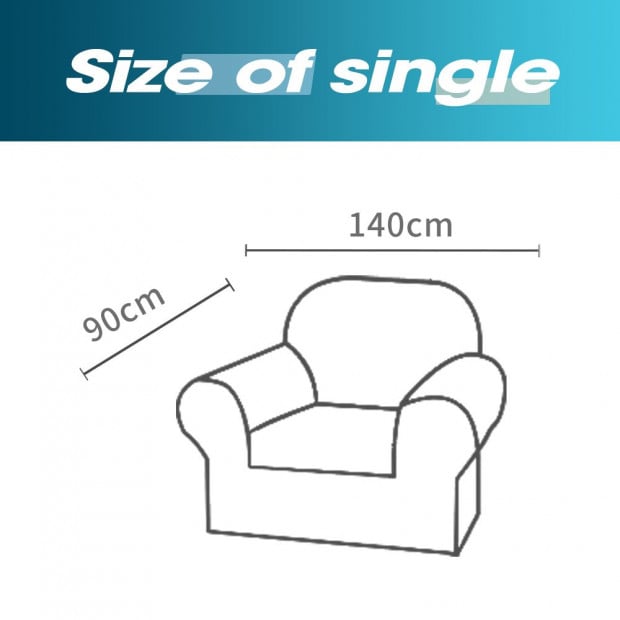 Hunter Green 1 Seater Plush Stretch Sofa Cover Image 7