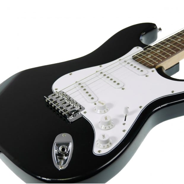 Karrera Full Size Electric Guitar - Black Image 5