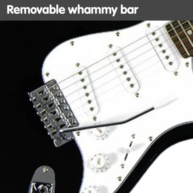 Karrera Full Size Electric Guitar - Black Image 4