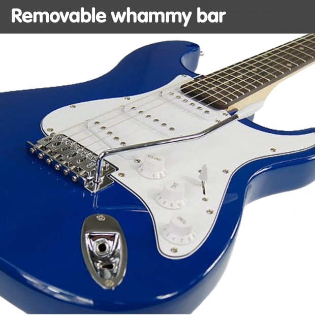 Karrera Full Size Electric Guitar - Blue Image 4
