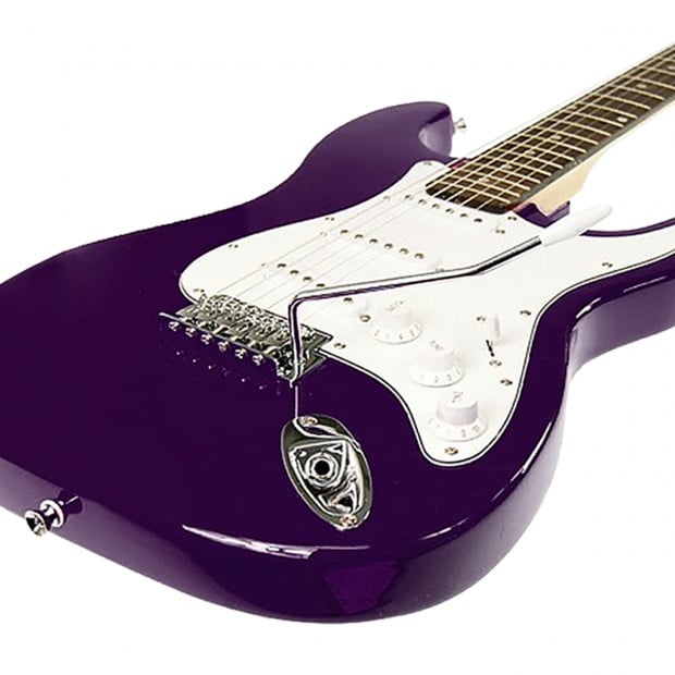 Karrera Electric Guitar Music 6-String Instrument Full Size Purple Image 4