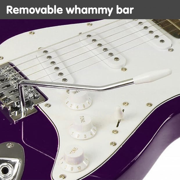 Karrera Electric Guitar Music 6-String Instrument Full Size Purple Image 3