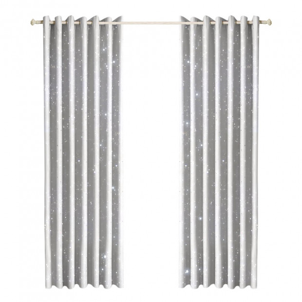 Star Blockout Curtains 3 Layers Eyelet Room Darkening 240x213cm