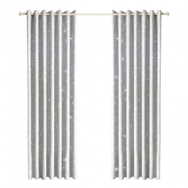 Star Blockout Curtains 3 Layers Eyelet Pure Fabric Room Darkening