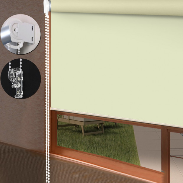 Quality Modern 100% Blockout Roller Blinds Cream 120 X 210cm