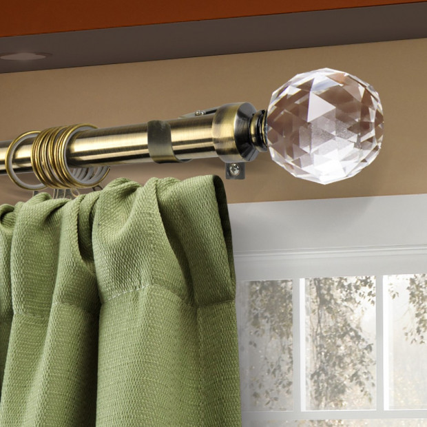 Top Quality New Curtain Rod Pole Rail Set Extendable 170-300cm