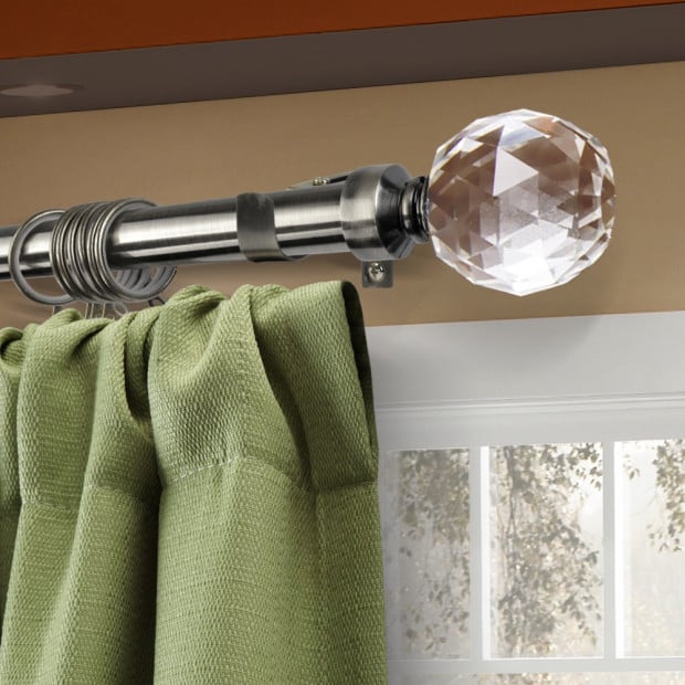 Curtain Rod Pole Rail Set Extendable 170-300cm