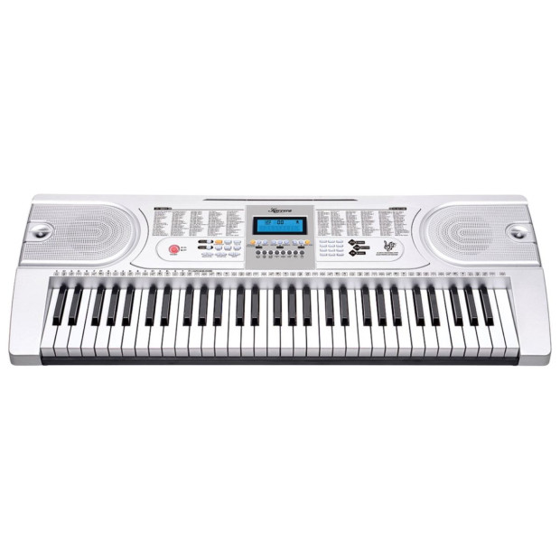 Karrera 61 Keys Electronic LED Keyboard Piano with Stand - Silver CHJ-61-L Image 3