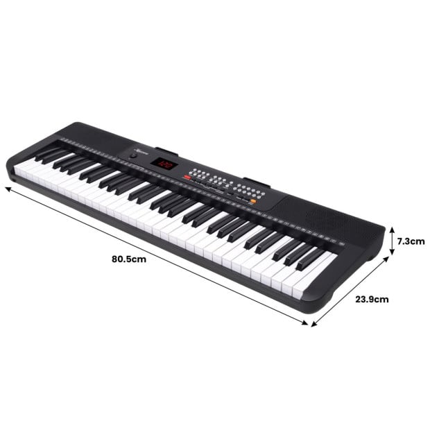 Karrera 61-Key Electronic Piano Keyboard with LED and Folding Stand - Black CHJ-SD1 Image 4