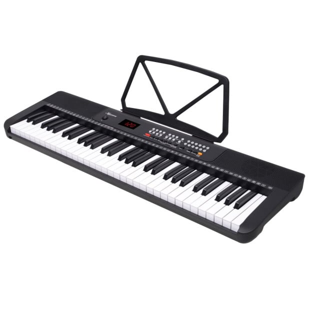 Karrera 61-Key Electronic Piano Keyboard with LED and Folding Stand - Black CHJ-SD1 Image 6