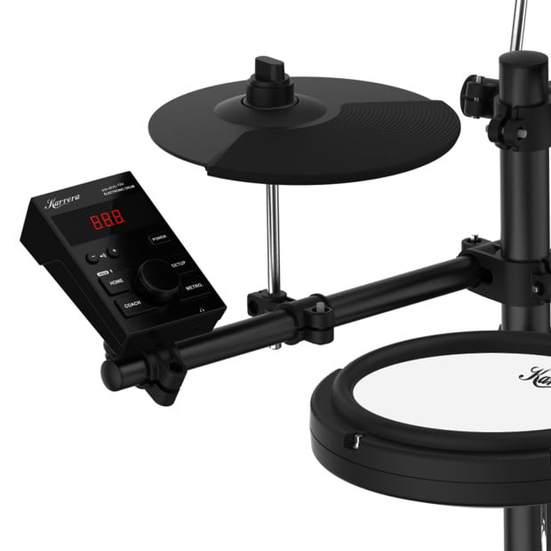 Karrera 18S Electronic Drum Kit Quiet Mesh Pads 8 Dual-Trigger Snare Bluetooth 300+ Sounds Image 15