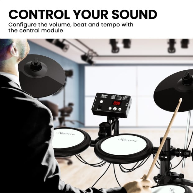 Karrera TDX-16 Electronic Drum Kit with Pedals Image 14