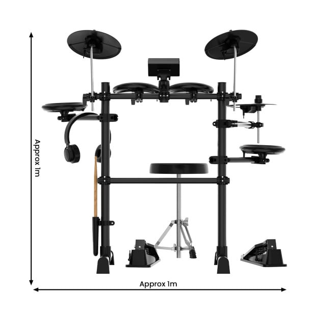 Karrera TDX-16 Electronic Drum Kit with Pedals Image 4