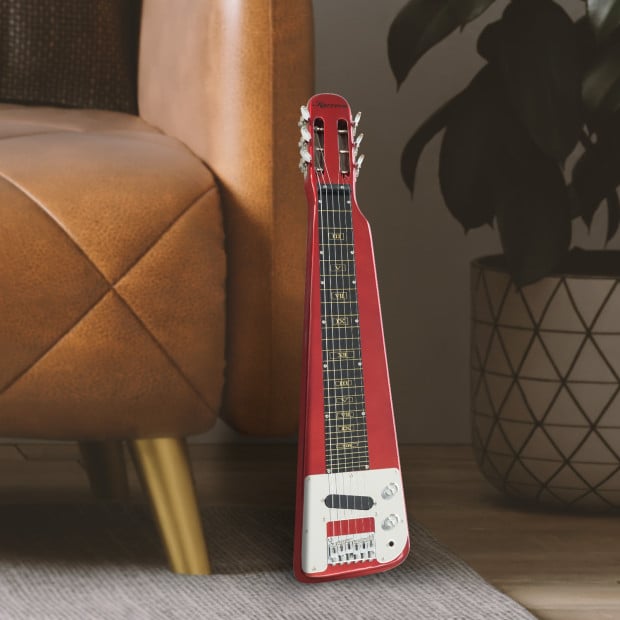 Karrera 6-String Steel Lap Guitar - Metallic Red Image 10