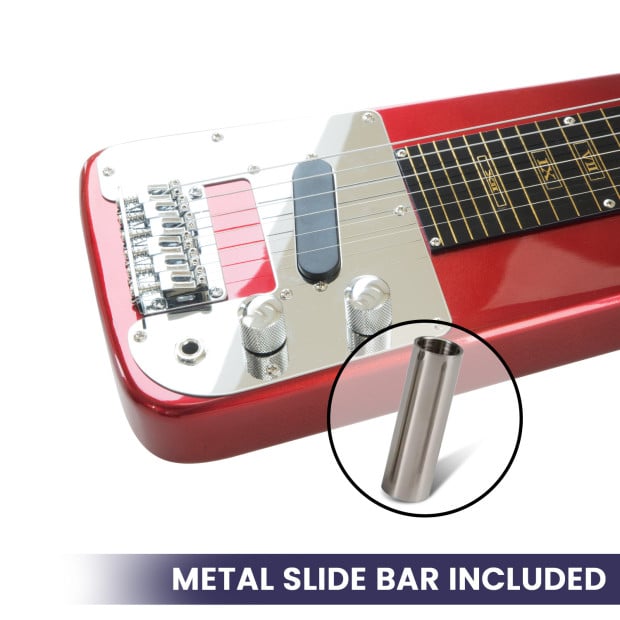 Karrera 6-String Steel Lap Guitar - Metallic Red Image 11