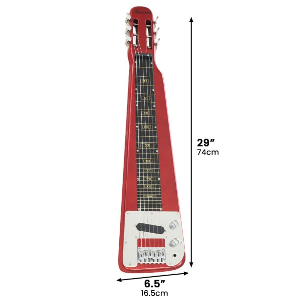 Karrera 6-String Steel Lap Guitar - Metallic Red Image 4