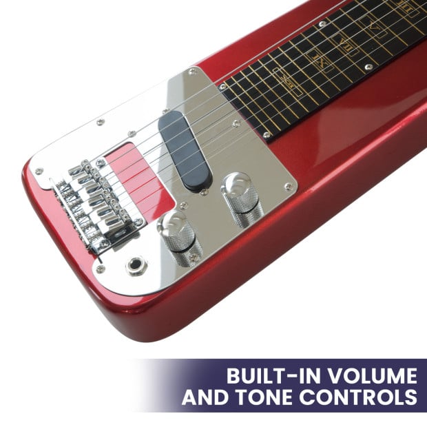 Karrera 6-String Steel Lap Guitar - Metallic Red Image 5