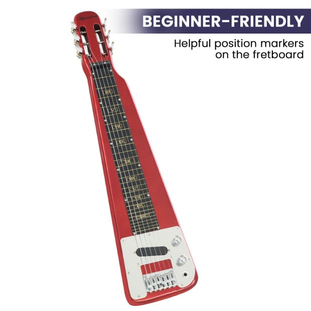 Karrera 6-String Steel Lap Guitar - Metallic Red Image 6