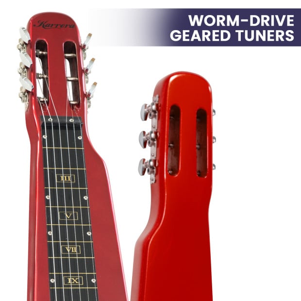 Karrera 6-String Steel Lap Guitar - Metallic Red Image 7