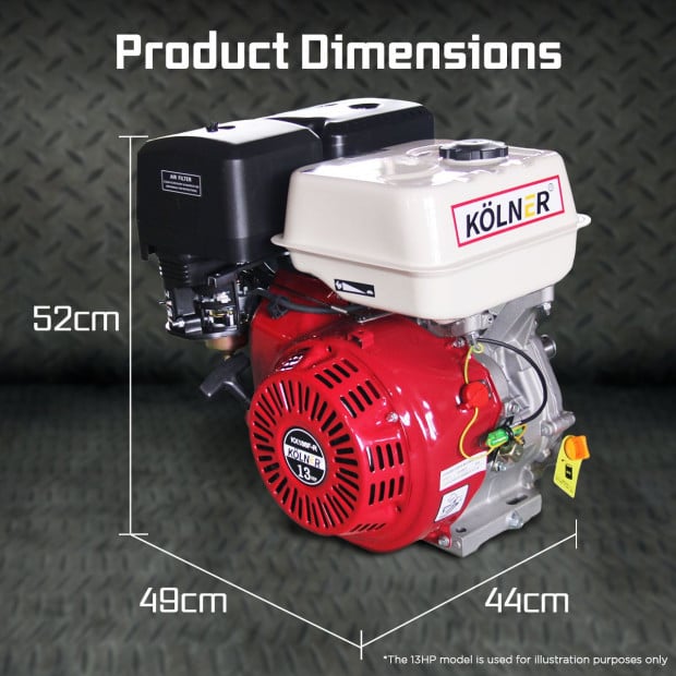Kolner 16hp 25.4mm Horizontal Key Shaft Q Type Engine - Recoil Start Image 5