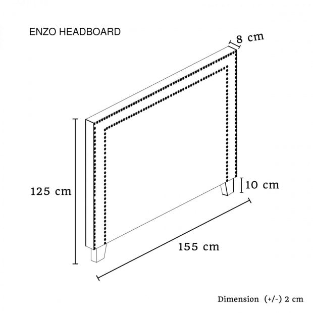 Enzo Queen White Headboard Image 7