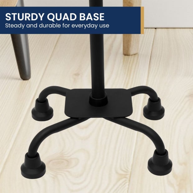 Evekare Adjustable Quad Cane - Black Image 8