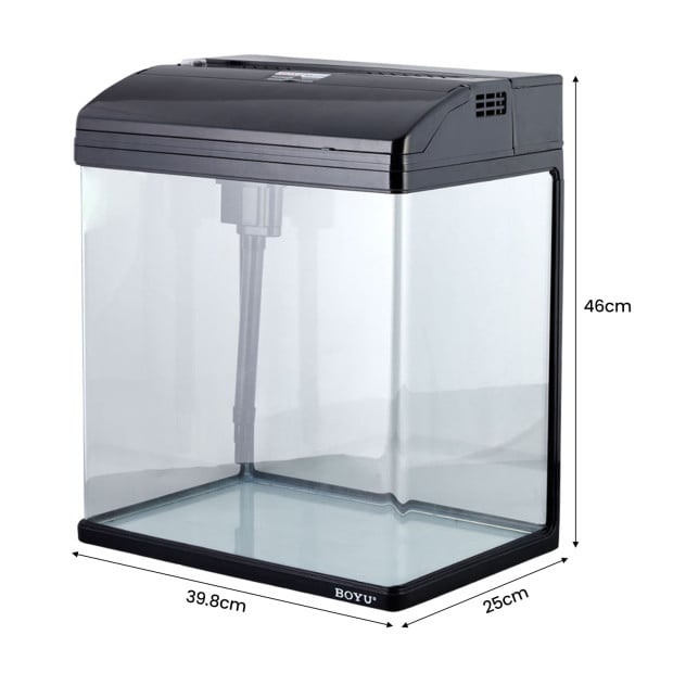 37L Aquarium With Bio Filter System LED Kit Curved Design Complete Kit Image 8