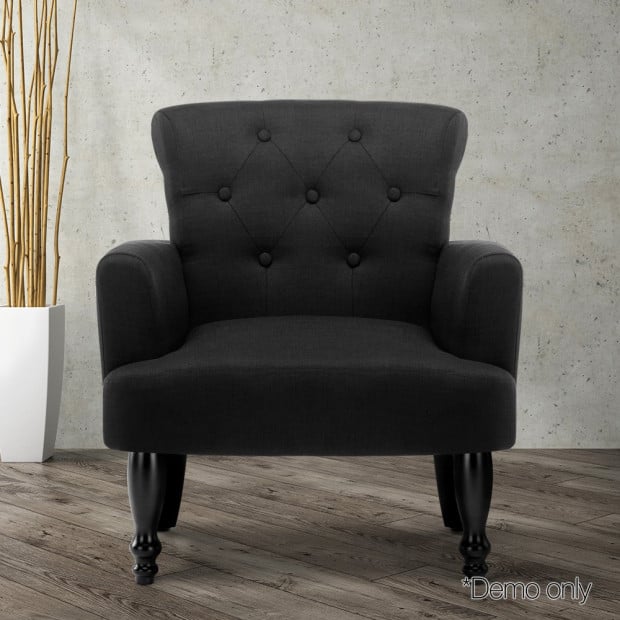 French Lorraine Chair Retro Wing - Black Image 9