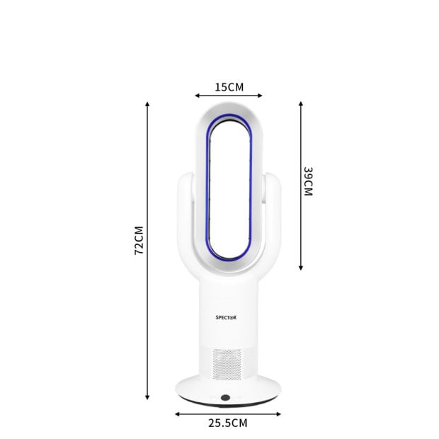 Bladeless Electric Fan Cooler Heater Air Cool Sleep Timer Image 3