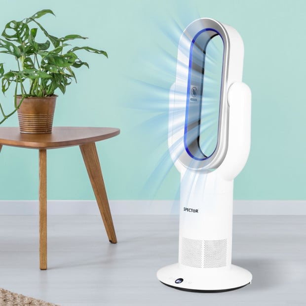 Bladeless Electric Fan Cooler Heater Air Cool Sleep Timer Image 8