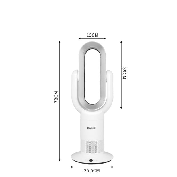 Bladeless Electric Fan Cooler Heater 2-in-1 Air Cool - Remote Control Image 3