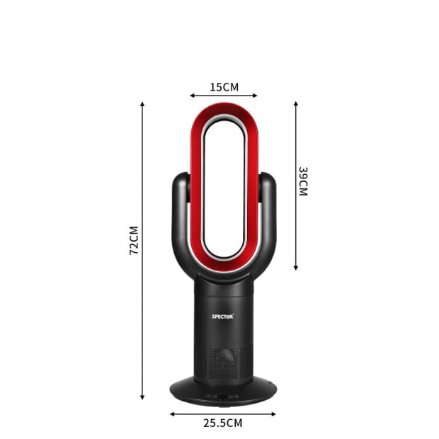 Bladeless Electric Fan Cooler Heater Sleep Timer Remote Control Image 3