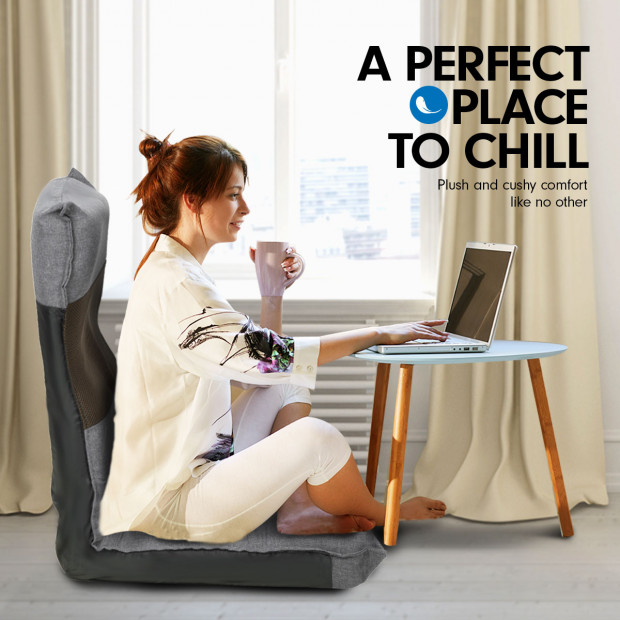 Adjustable Floor Lounge Chair 98 x 46 x 19cm - Light Grey Image 4
