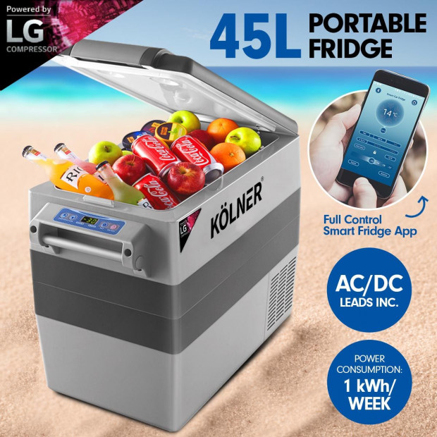 Kolner 45L Portable Fridge Cooler Freezer Camping with LG Compressor